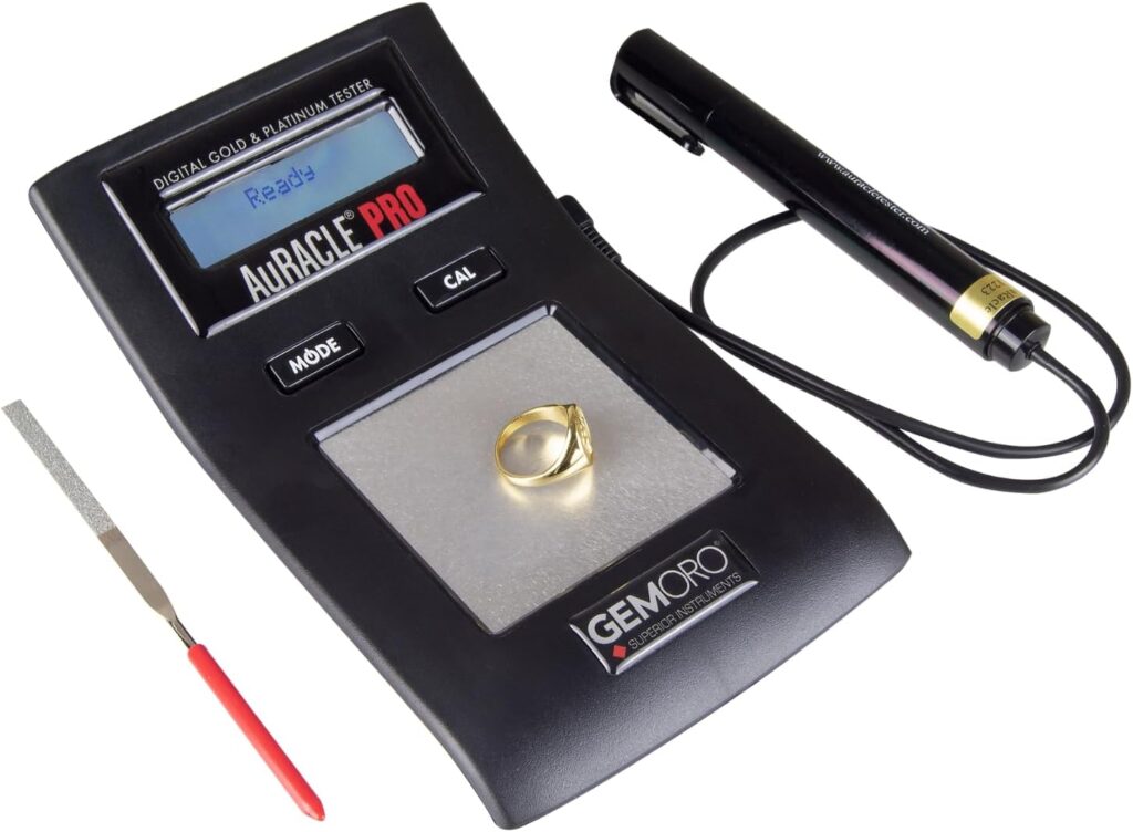 GemOro AuRACLE PRO Gold Tester | Accurate Compact Portable Machine with Electronic Digital LCD Display Gold  Platinum Tester | Precision Tool with Expert Professional Jewelry Reading  Accuracy