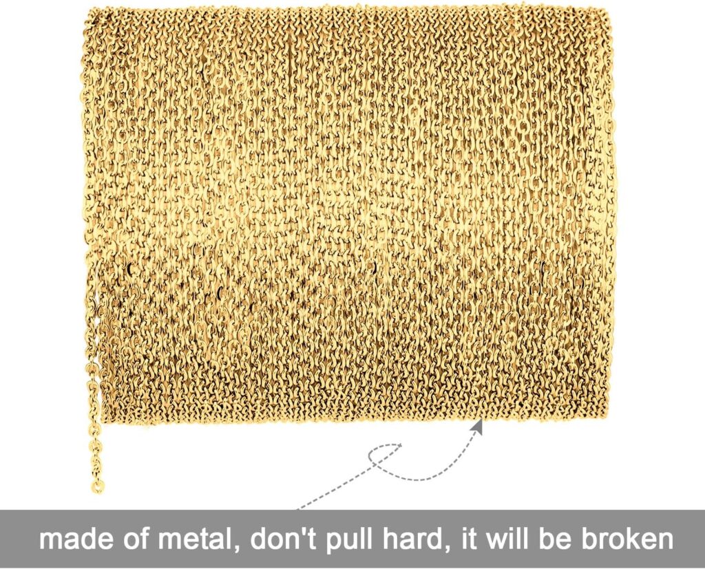 JOVITEC 39.4 Feet 2 mm Link Chains Necklace Chain Necklace Jewelry Plier with 30 Pieces Lobster Clasps and 100 Pieces Jump Rings for Jewelry Accessories DIY(Gold)