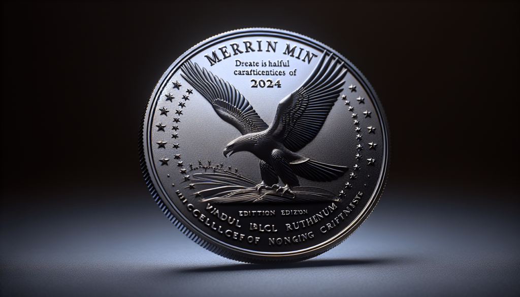 Merrick Mint 2024 BLACK RUTHENIUM 1 Oz 999 Silver American Eagle Coin 24K Gold Gilded 2-Sided