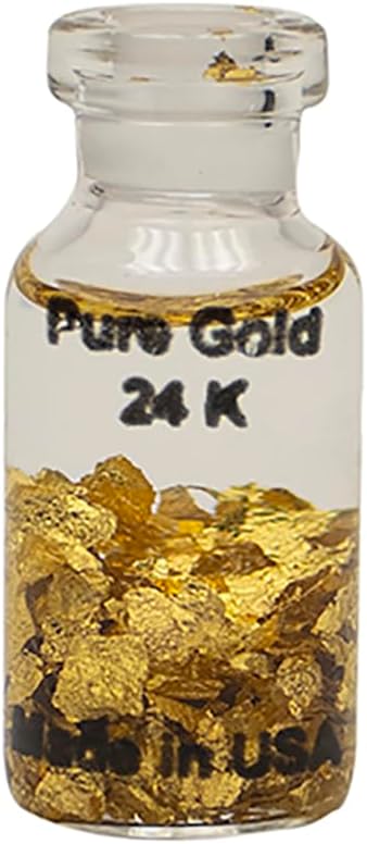 TG,LLC Treasure Gurus 14k Pure Leaf Flake Vial of Gold