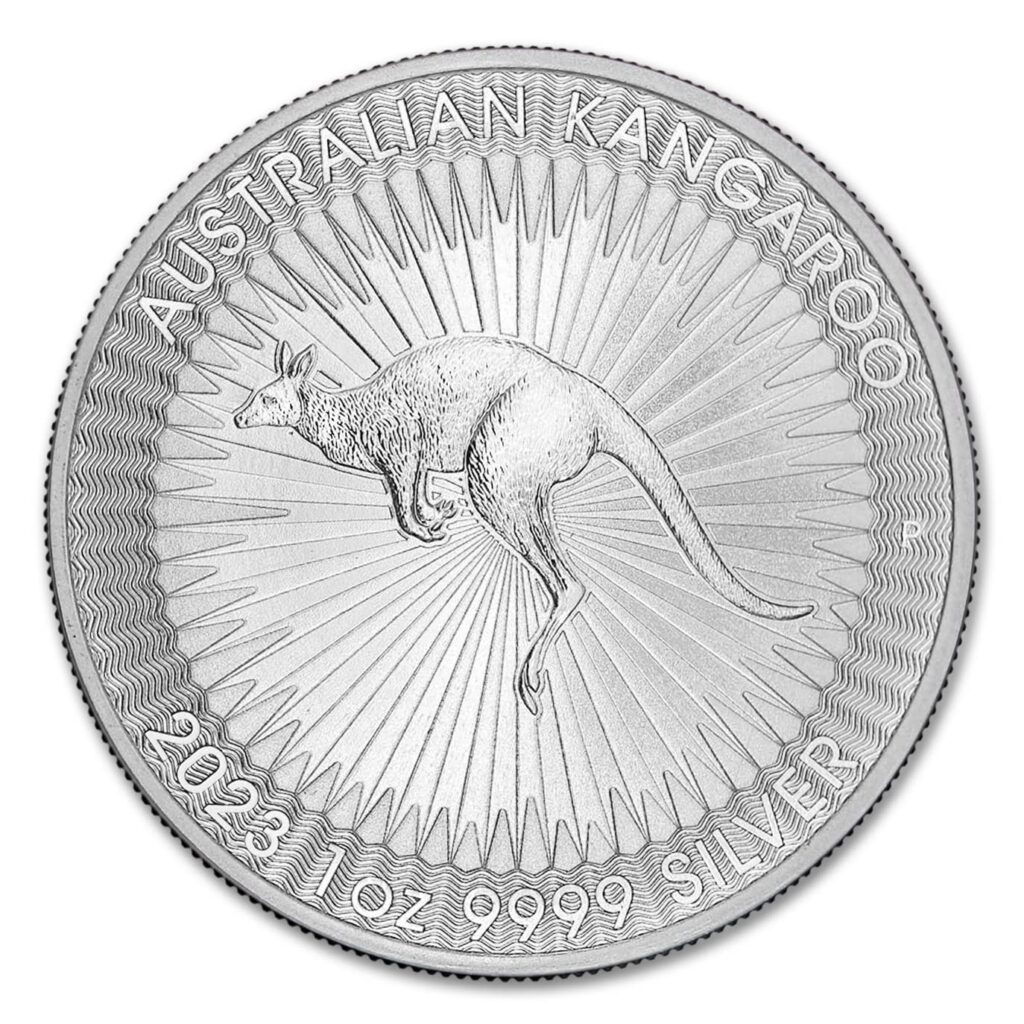 2023 P 1 oz Australian Silver Kangaroo Coin Brilliant Uncirculated with Certificate of Authenticity $1 Seller BU