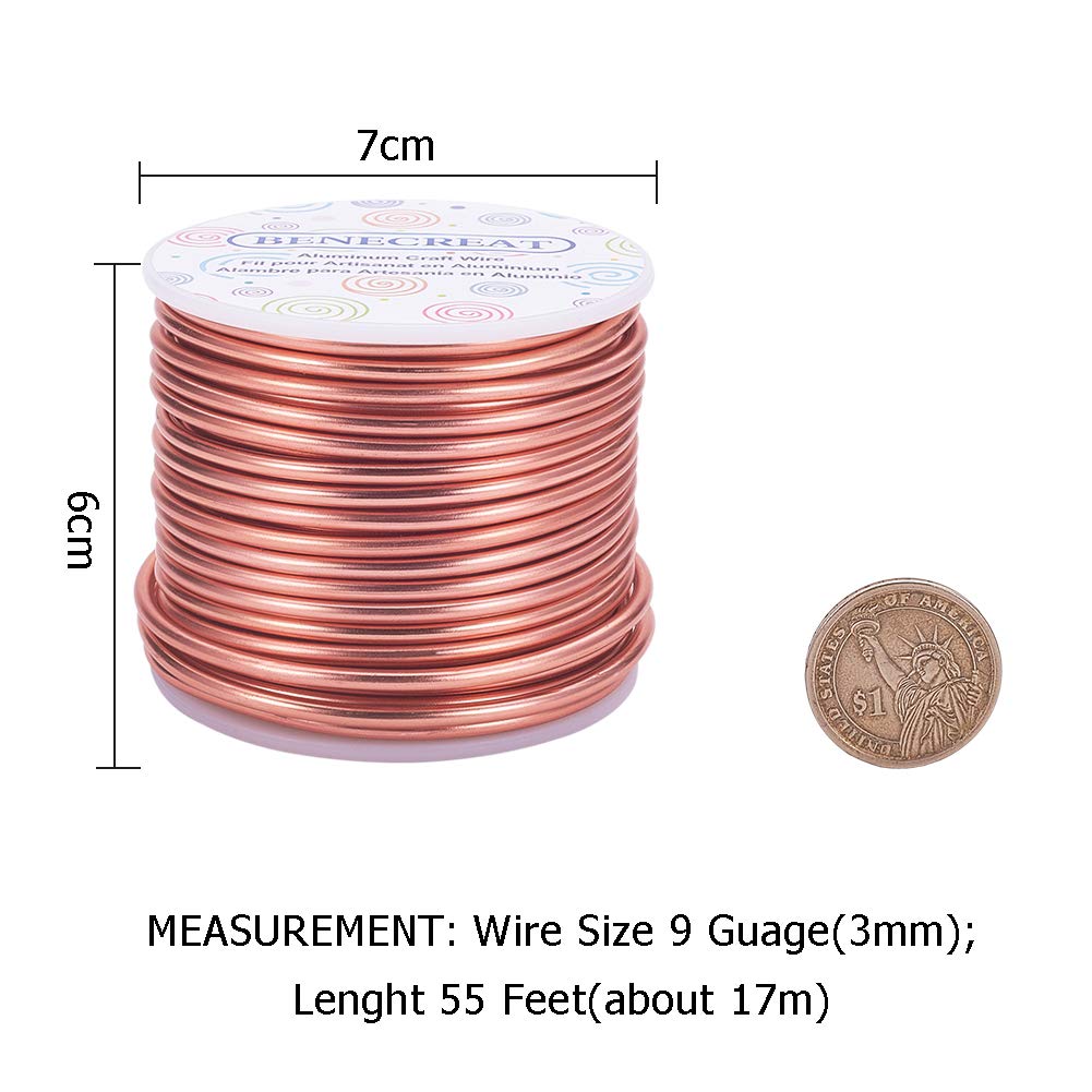 BENECREAT 12 17 18 Gauge Aluminum Wire (12 Gauge 100FT) Anodized Jewelry Craft Making Beading Wire Floral Gold Color Craft Wire for Air Plant Gardening, Model Making BENECREAT 12 17 18 Gauge Aluminum Wire (12 Gauge 100FT) Anodized Jewelry Craft Making Beading Wire Floral Gold Color Craft Wire for Air Plant Gardening, Model Making