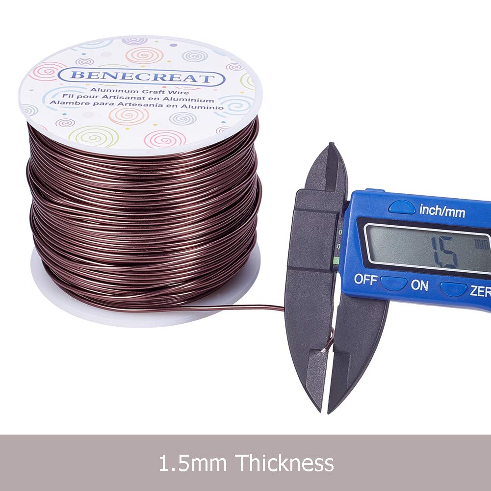 BENECREAT 12 17 18 Gauge Aluminum Wire (12 Gauge 100FT) Anodized Jewelry Craft Making Beading Wire Floral Gold Color Craft Wire for Air Plant Gardening, Model Making BENECREAT 12 17 18 Gauge Aluminum Wire (12 Gauge 100FT) Anodized Jewelry Craft Making Beading Wire Floral Gold Color Craft Wire for Air Plant Gardening, Model Making