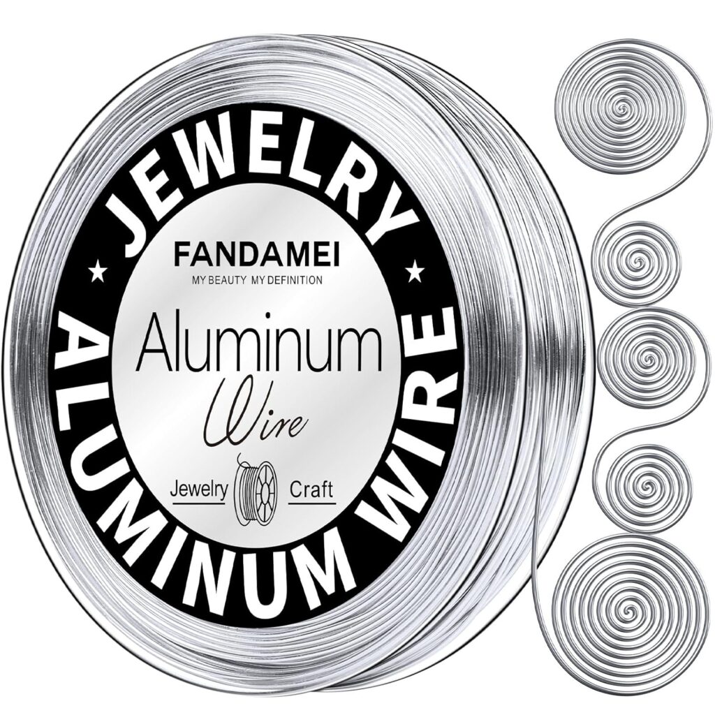 FANDAMEI Aluminum Craft Wire Gold, 20 Gauge 98 Feet/30 Meters Gold Color Wire for Jewelry Making, Wire for Crafts, Sculpting, Beading. Metal Bendable Wire for Craft, Decoration, Jewelry Making.