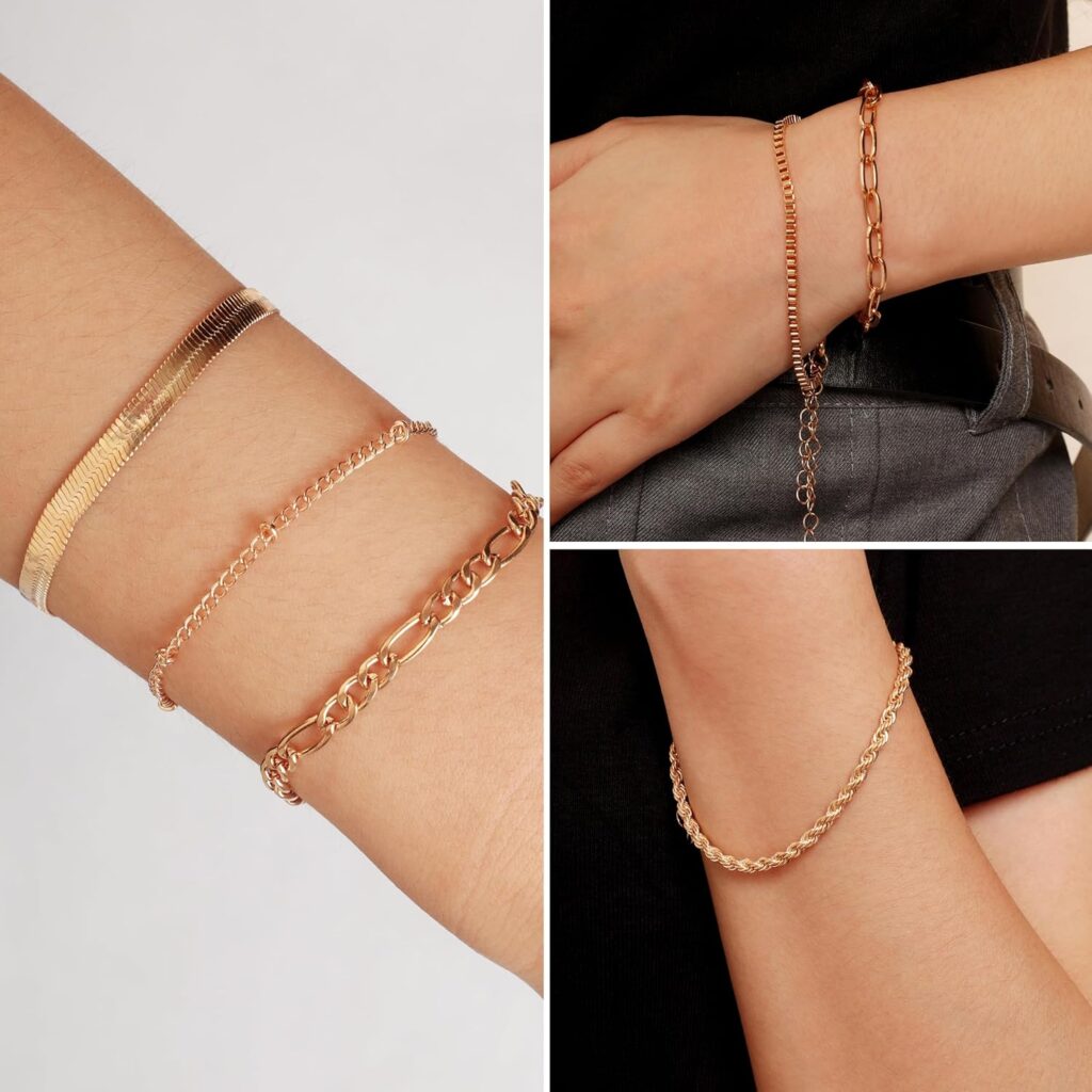 Fumwase Gold Jewelry Set for Women Girls Fashion Costume Jewelry Multi Layered Necklaces Stackable Bracelets Hoop Earrings Knuckle Rings for Valentine Anniversary Birthday Gift Fumwase Gold Jewelry Set for Women Girls Fashion Costume Jewelry Multi Layered Necklaces Stackable Bracelets Hoop Earrings Knuckle Rings for Valentine Anniversary Birthday Gift