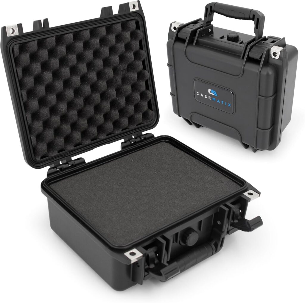 CASEMATIX Graded Coin Case Compatible with 40+ PCGS or NGC Coin Slabs, Waterproof Coin Storage Box with Customizable Foam Interior Will Fit Most Coin Holders For Collectors and Collection Supplies
