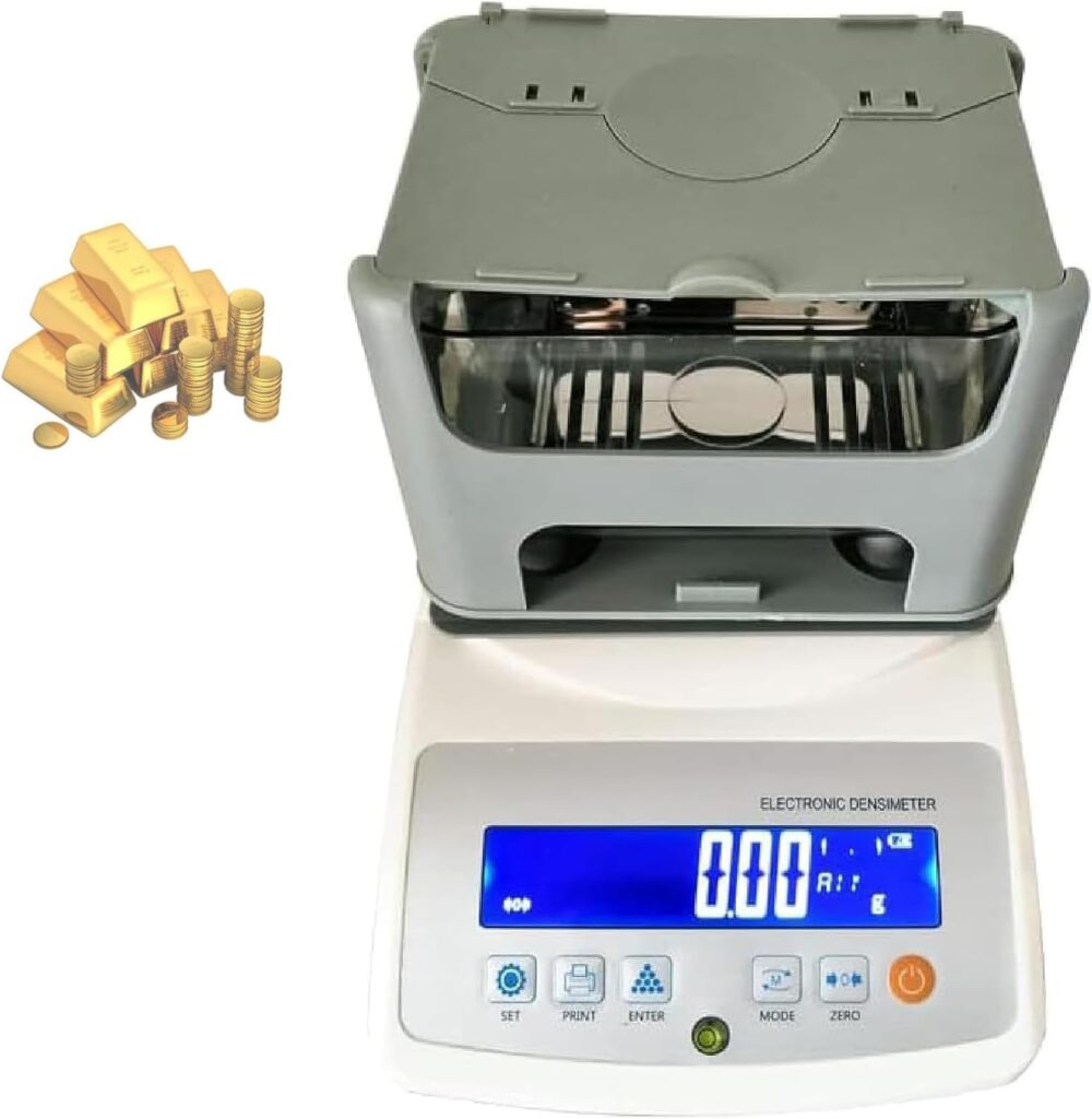 Digital Electronic Gold Density Meter Tester, Gold Purity Content Detector Gold K Value Tester, 300g/0.01g Gold Density Meter Purity Tester for Gold K Silver Platinum Tester