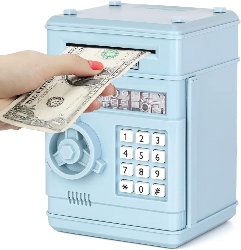 Refasy Piggy Bank Cash Coin Can ATM Bank Electronic Coin Money Bank for Kids-Hot Gift