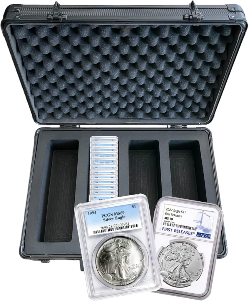 SLAB-SAFE® COIN CASE: Your Ultimate Graded Coin Storage Solution for Coins, Silver, Gold, and More – Ideal for Travel, Coin Transportation, and Secure Storage.