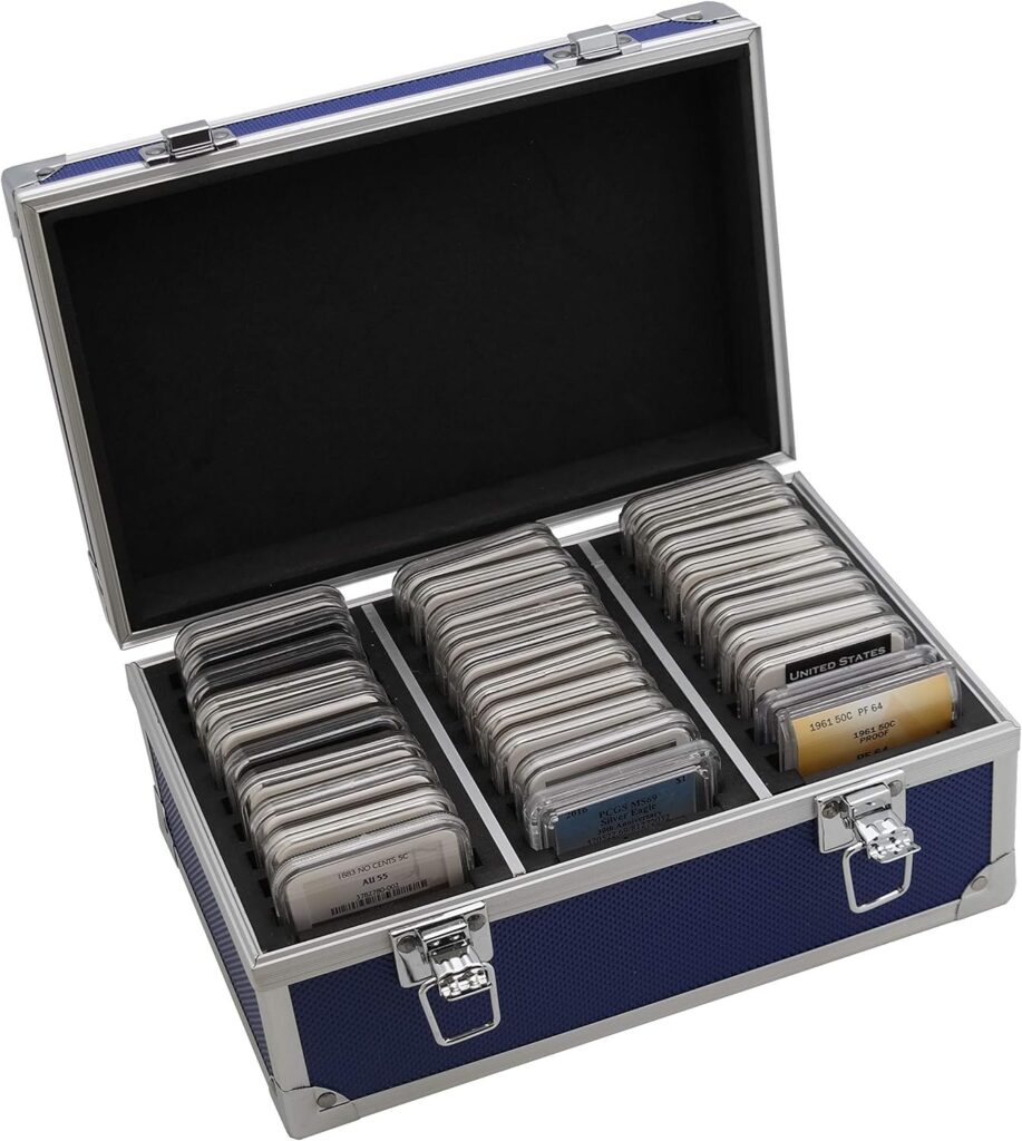 Ursae Minoris Elite Black Aluminum Box with Handle for 30 Certified or Certified-Style Coin Holders NGC, PCGS, ANACS, Lighthouse, BCW