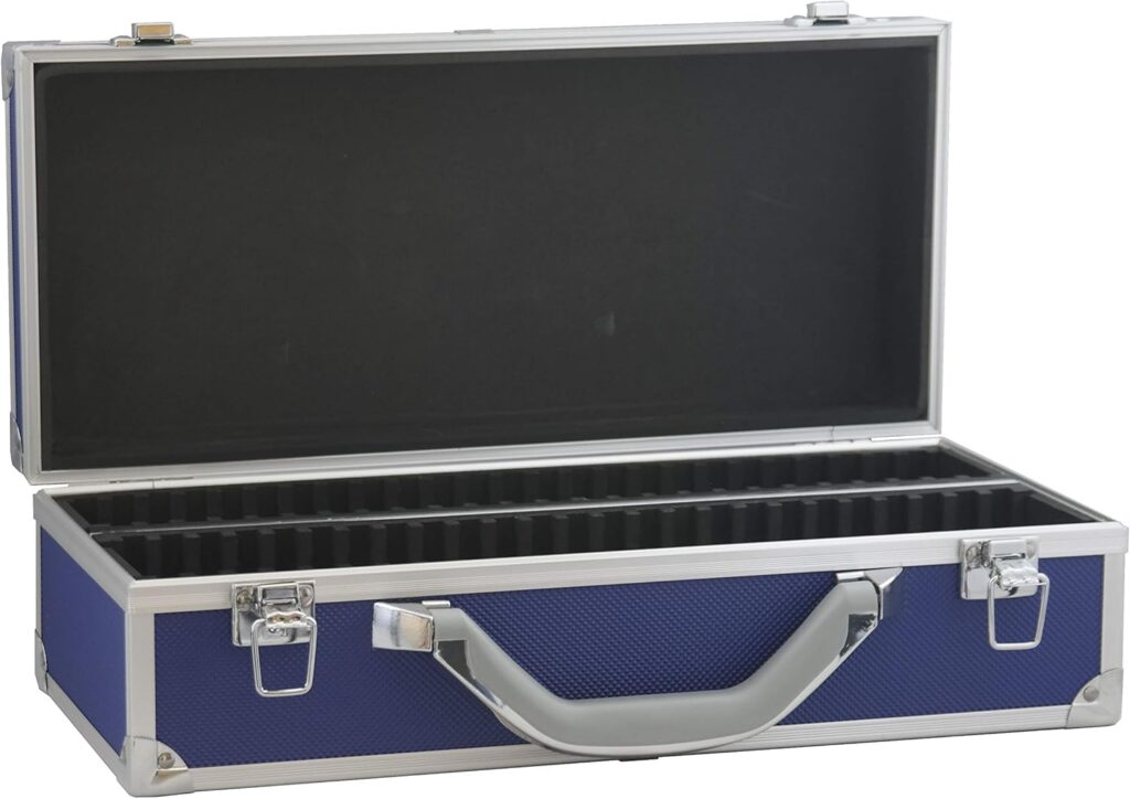 Ursae Minoris Elite Blue Aluminum Box for 50 Certified or Certified-Style Coin Holders NGC, PCGS, ANACS, Elite, Lighthouse, BCW